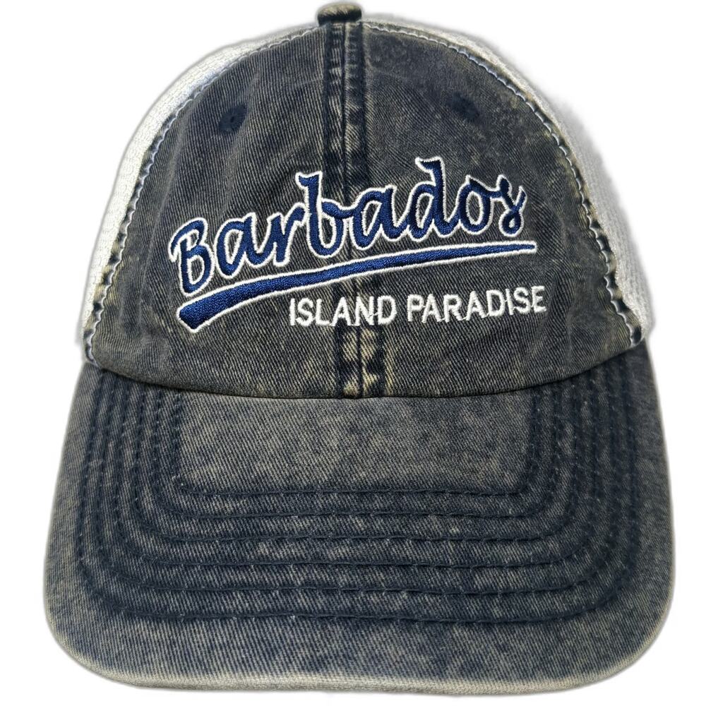 Royal Resortwear Baseball Cap Blue One Size Barbados Island Paradise Mesh Hat